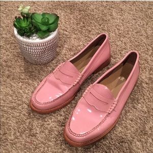 GH Bass pink penny loafers